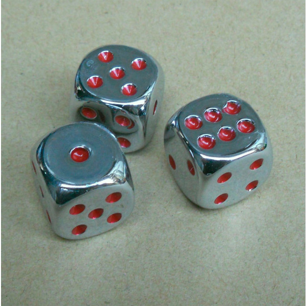 Кубик игральный D6 Металлик (16мм) для 