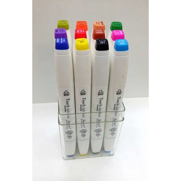 Маркеры Touch Soft Head 12цв. (двухсторонние) в магазине ТренерШоп Маркеры Touch Soft Head 12цв. (двухсторонние) для