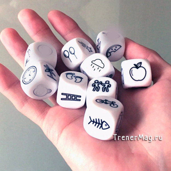 Кубики историй Happy story dice 9шт. в магазине ТренерШоп Кубики историй Happy story dice 9шт. для