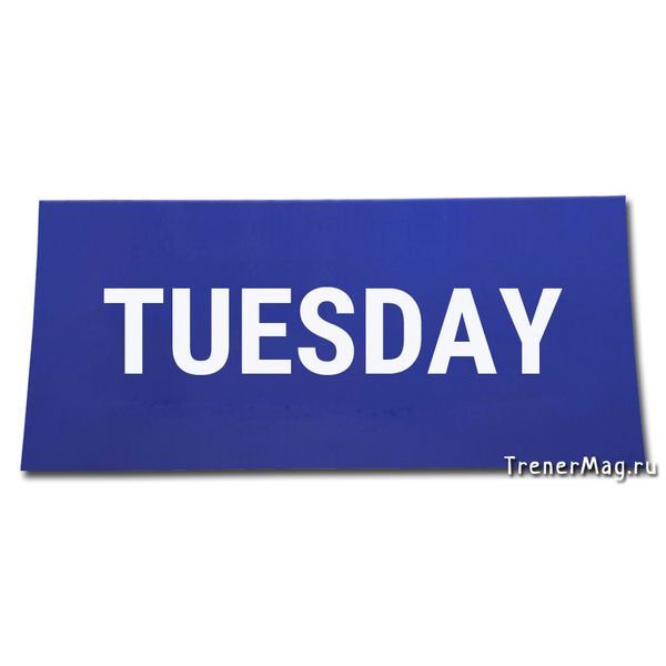 Магнитный заголовок WEEK Tuesday (7х15см) в магазине ТренерШоп Магнитный заголовок WEEK Tuesday (7х15см) для