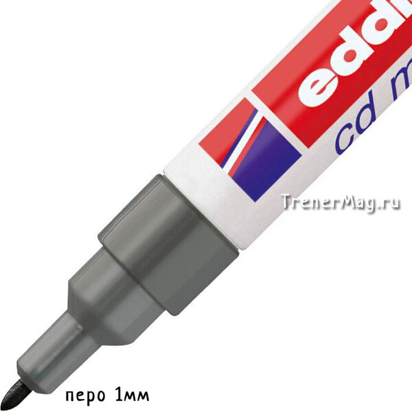 Маркер Edding Е-8500 тонкий стираемый чёрный (пуля, 1мм)  для 