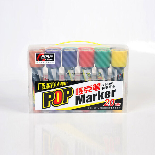 Маркеры широкие POP Markers 12цв., 20мм для 