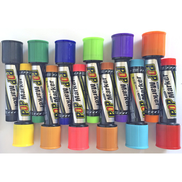 Сверхширокие маркеры POP Markers 12цв., 30мм в магазине ТренерШоп Сверхширокие маркеры POP Markers 12цв., 30мм для