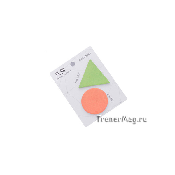Клейкие Фигурные листочки GEOMETRIC (Круг и Треугольник, 40л.) для 